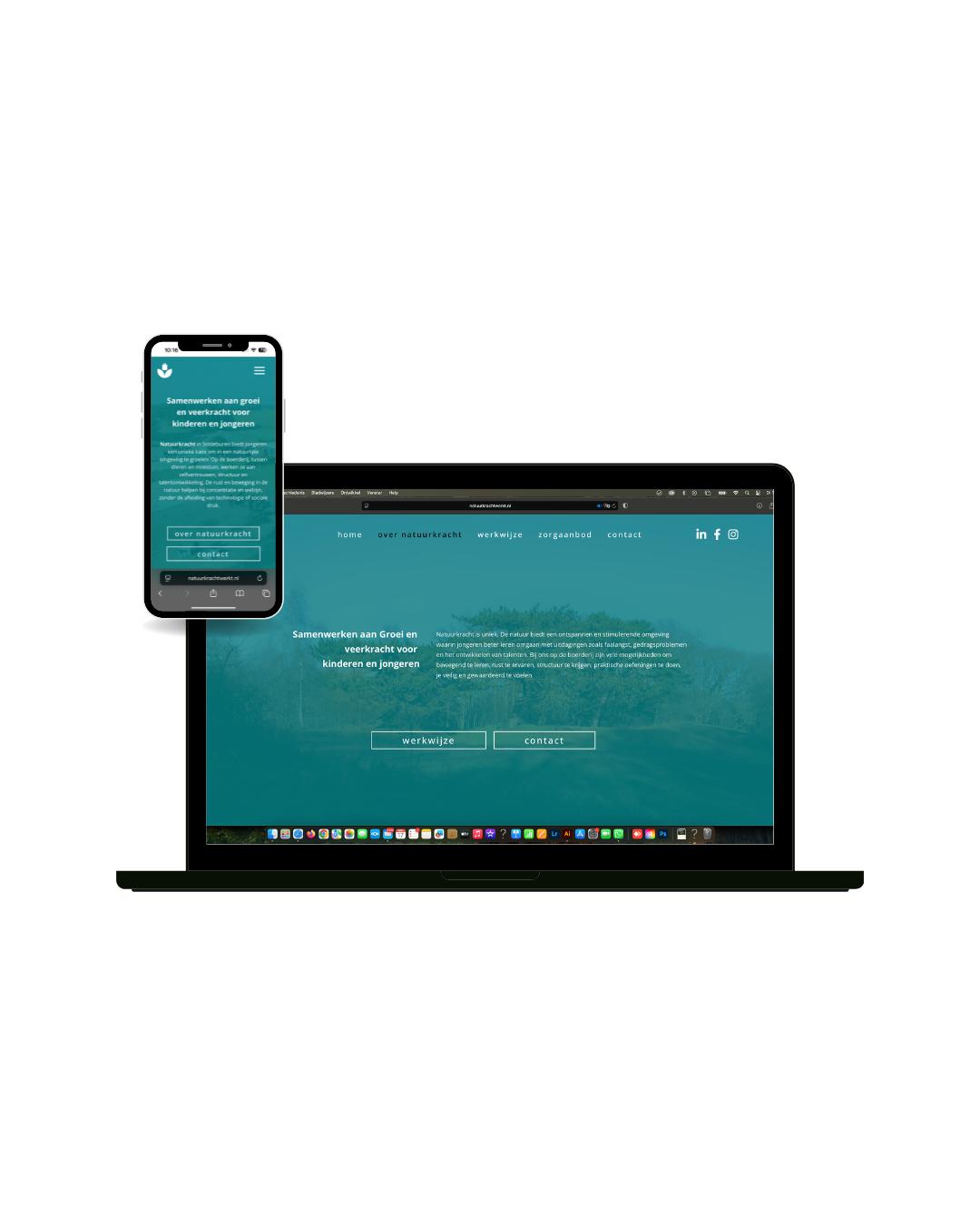 Website ontwerp voor Natuurkrachtwerkt.nl door Justin Werkman, webdesign en grafisch vormgeving uit Siddeburen, Groningen.